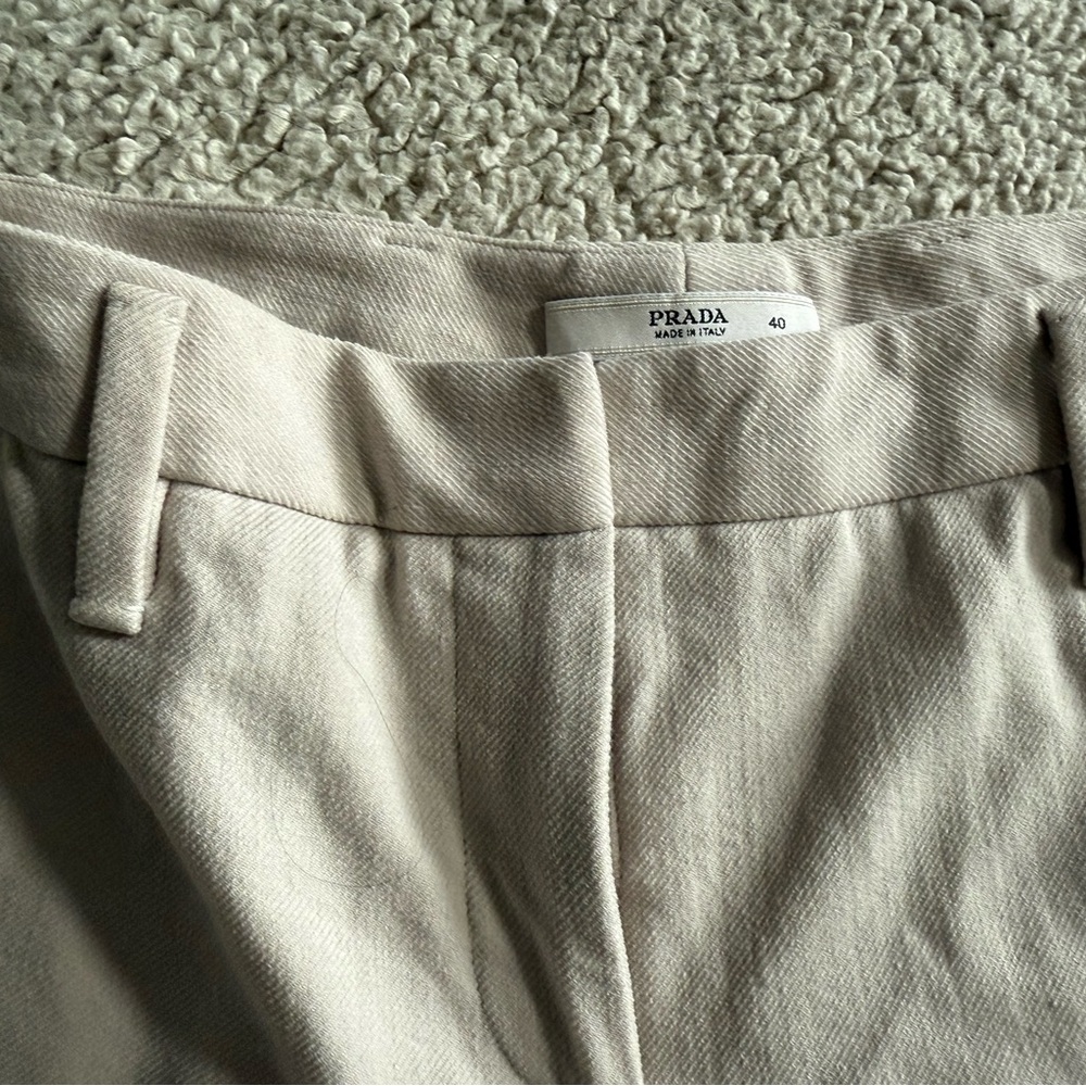 Prada Beige Tailored Pants